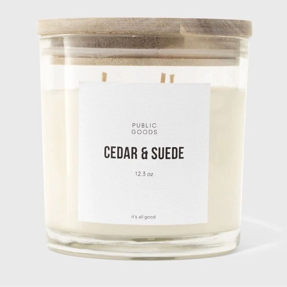 Public Goods Cedar & Suede Soy
Candle with 3 wicks Size 12.3oz - Picture 1 of 6